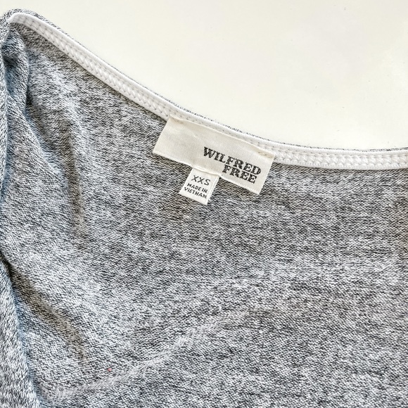 Artizia Wilfred Free Grey Isidora Faux Wrap Dress Size XXS - Picture 5 of 7